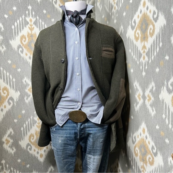 RLX Ralph Lauren Other - Ralph Lauren RLX Olive Green Lamb-Wool Knit Utility Field Jacket